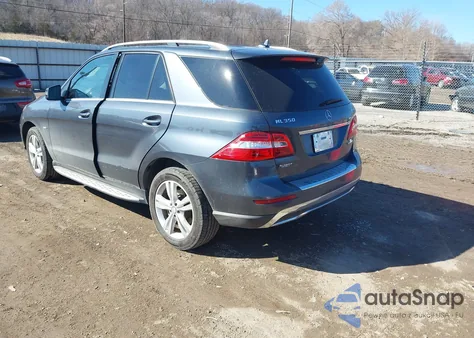 2012 Mercedes-Benz Ml 350 4Matic из США, поврежденный, VIN 4JGDA5HB2CA093504